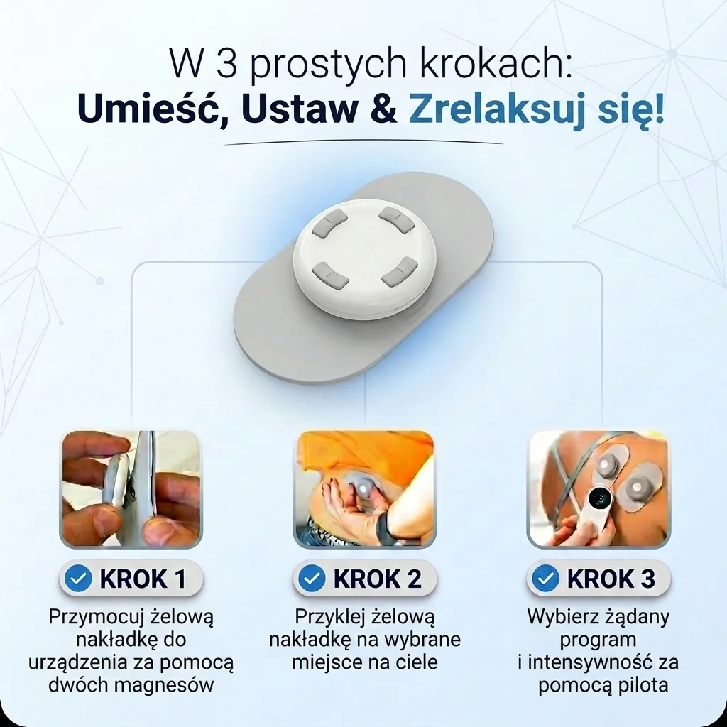 W 3 prostych krokach: umieść, ustaw i zrelaksuj się