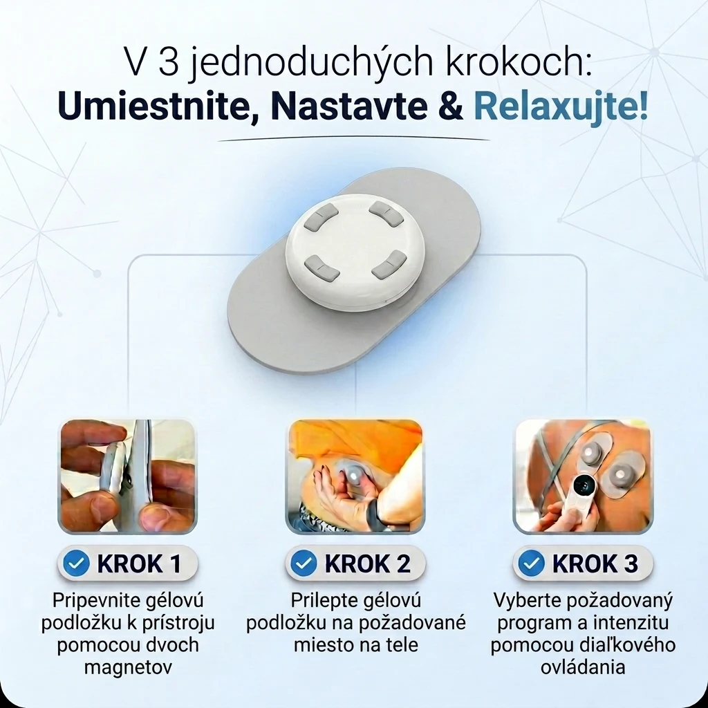 V 3 jednoduchých krokoch: umiestnite, nastavte a relaxujte